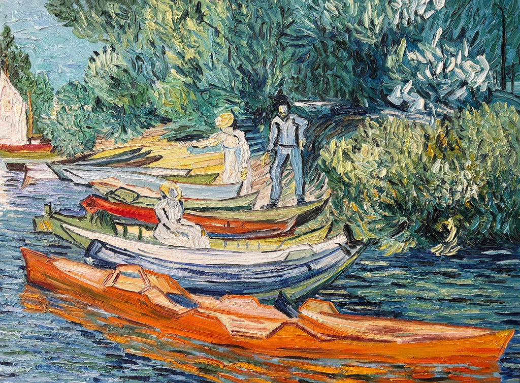 Hand-painted by a senior artist | Van Gogh's Banks of the Oise at Auvers