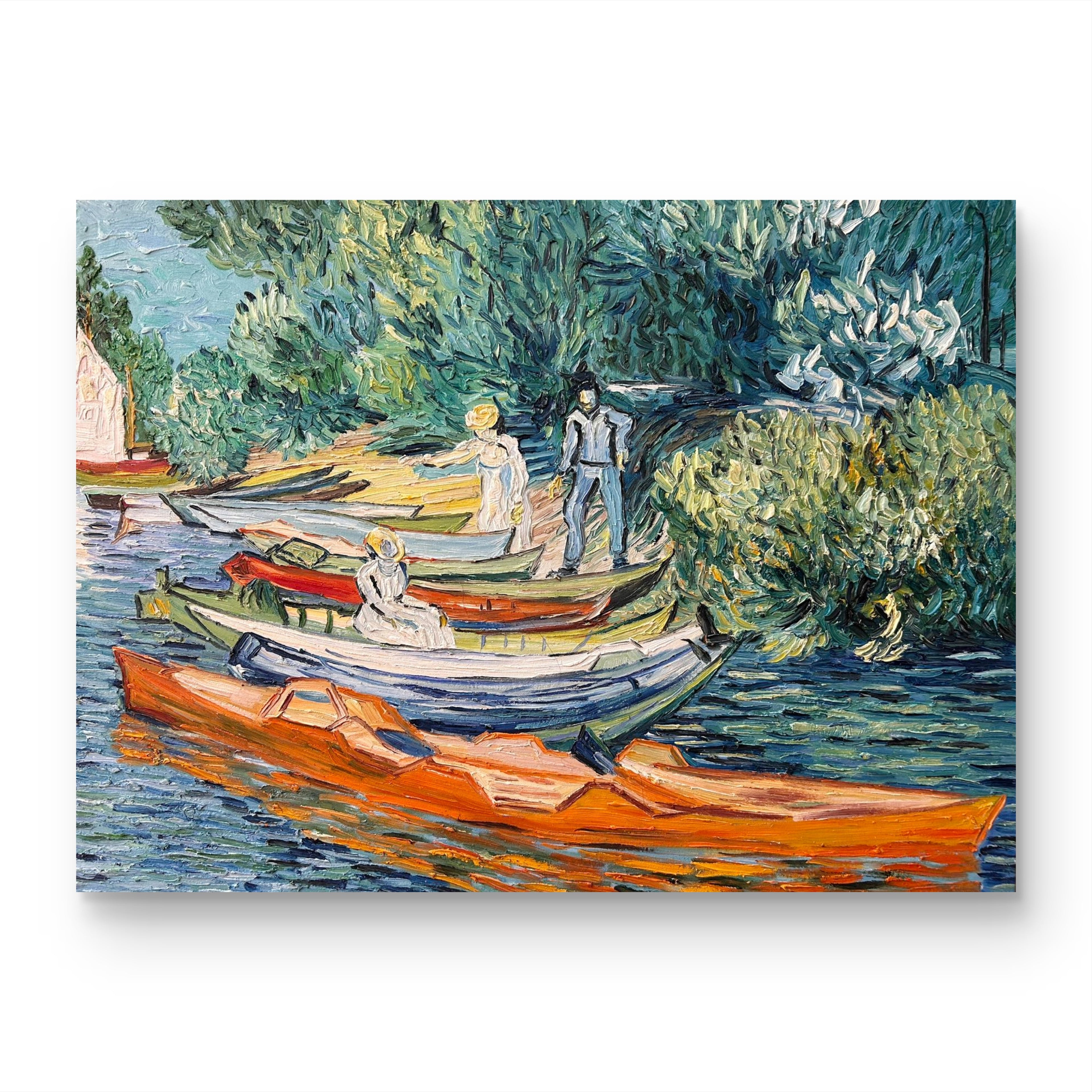Hand-painted by a senior artist | Van Gogh's Banks of the Oise at Auvers