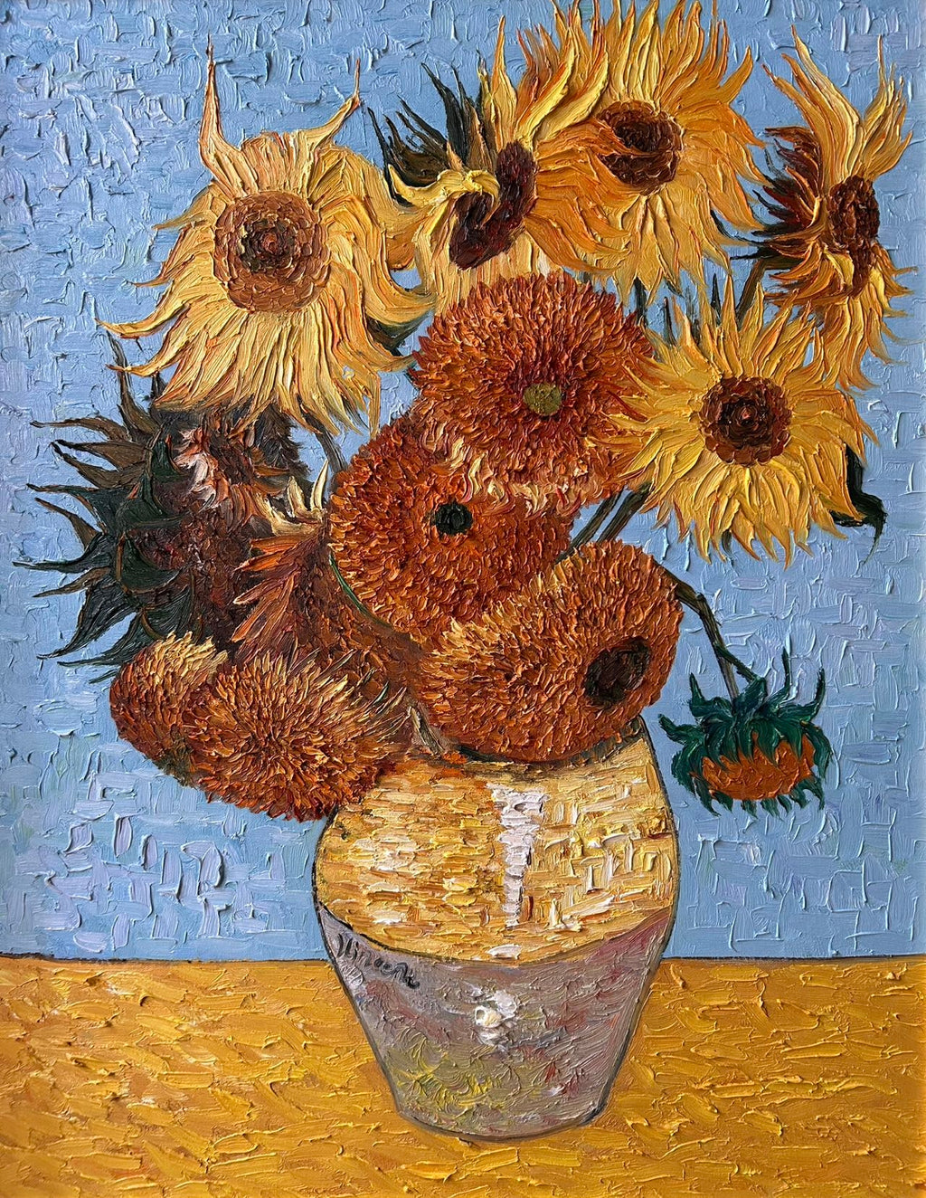 Hand-painted by a senior artist | Van Gogh's Sunflowers