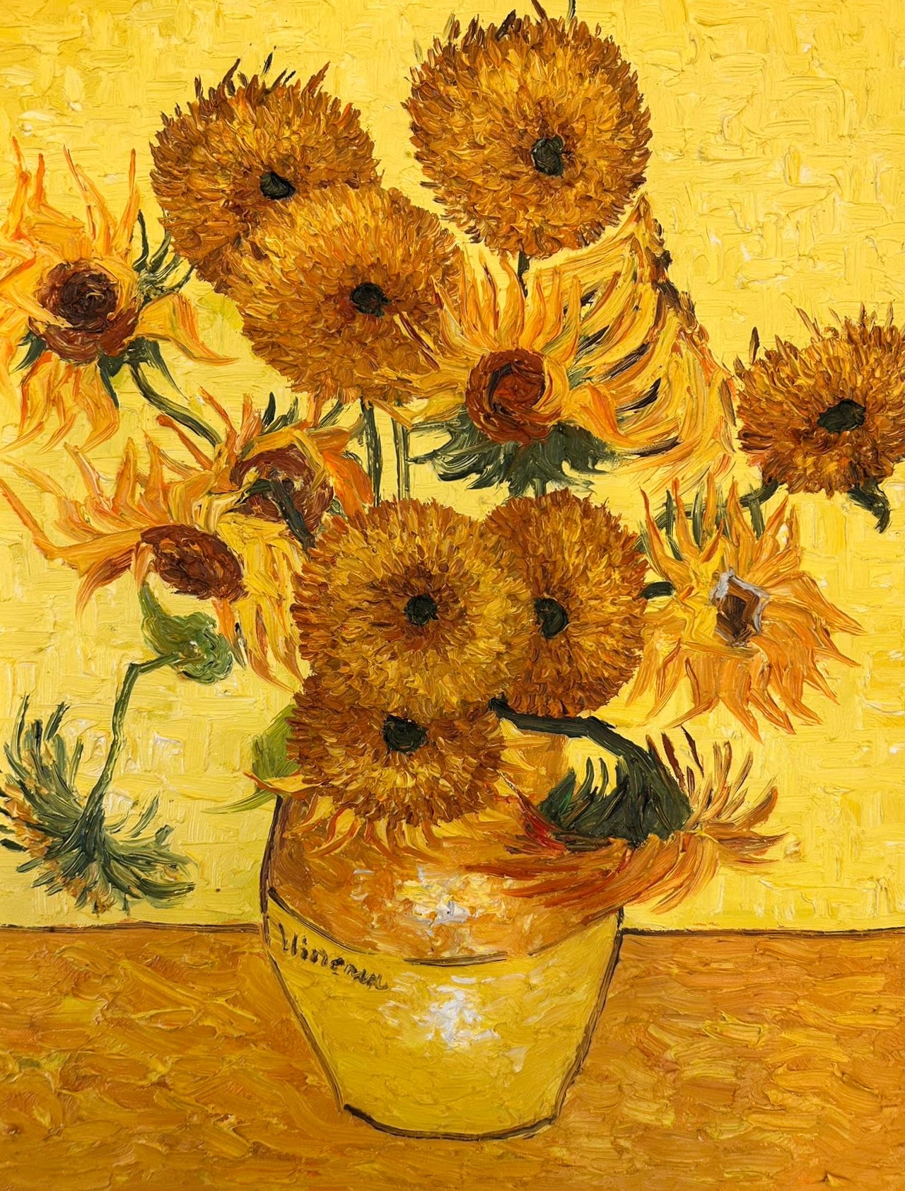 Hand-painted by a senior artist | Van Gogh's Sunflowers