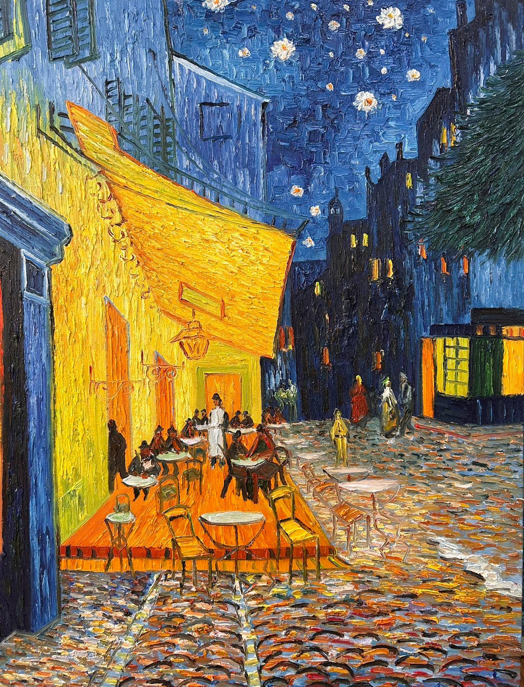Hand-painted by a senior artist | Van Gogh's Café Terrace at Night