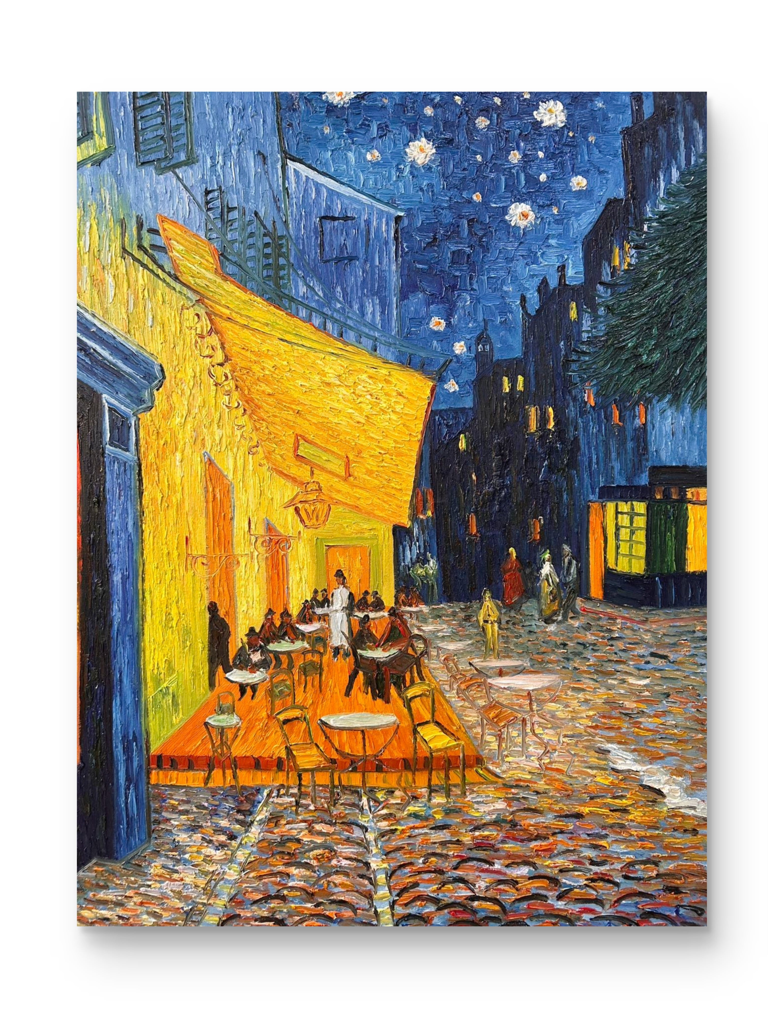 Hand-painted by a senior artist | Van Gogh's Café Terrace at Night