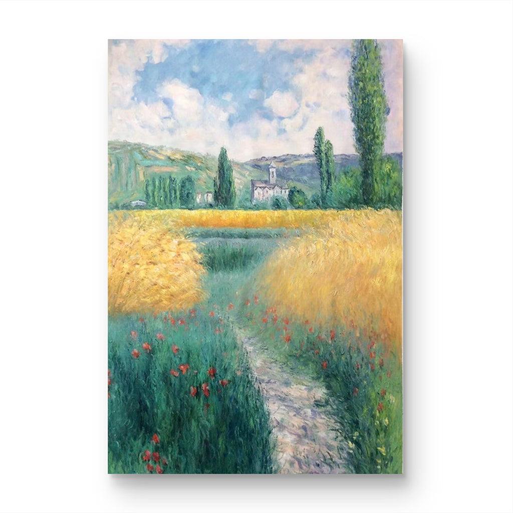 Hand-rendered by a master artist | Monet's The Wheat Field, Vétheuil
