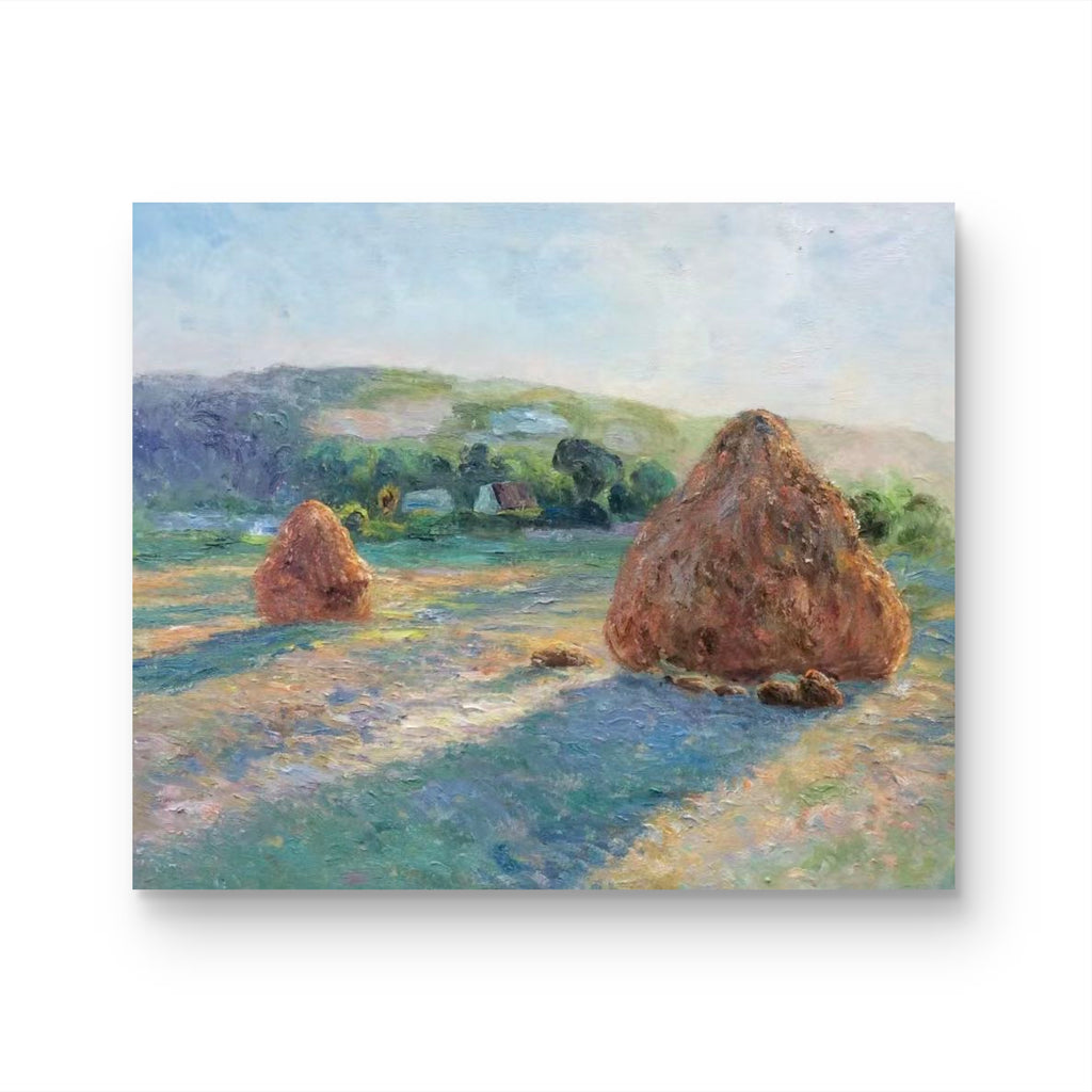 Hand-rendered by a master artist | Monet's Haystacks