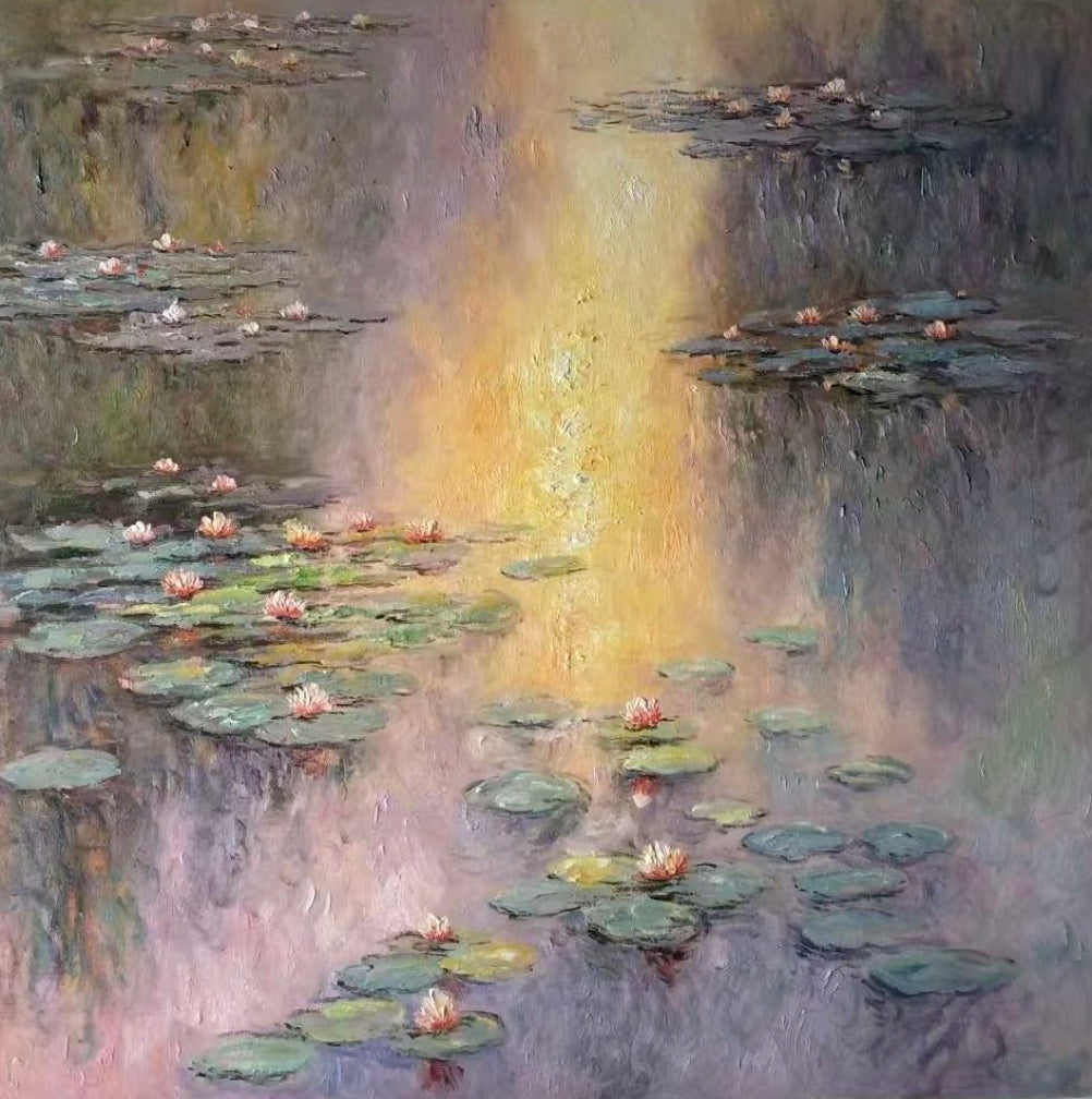 Hand-rendered by a master artist | Monet's Water Lilies (Series III)