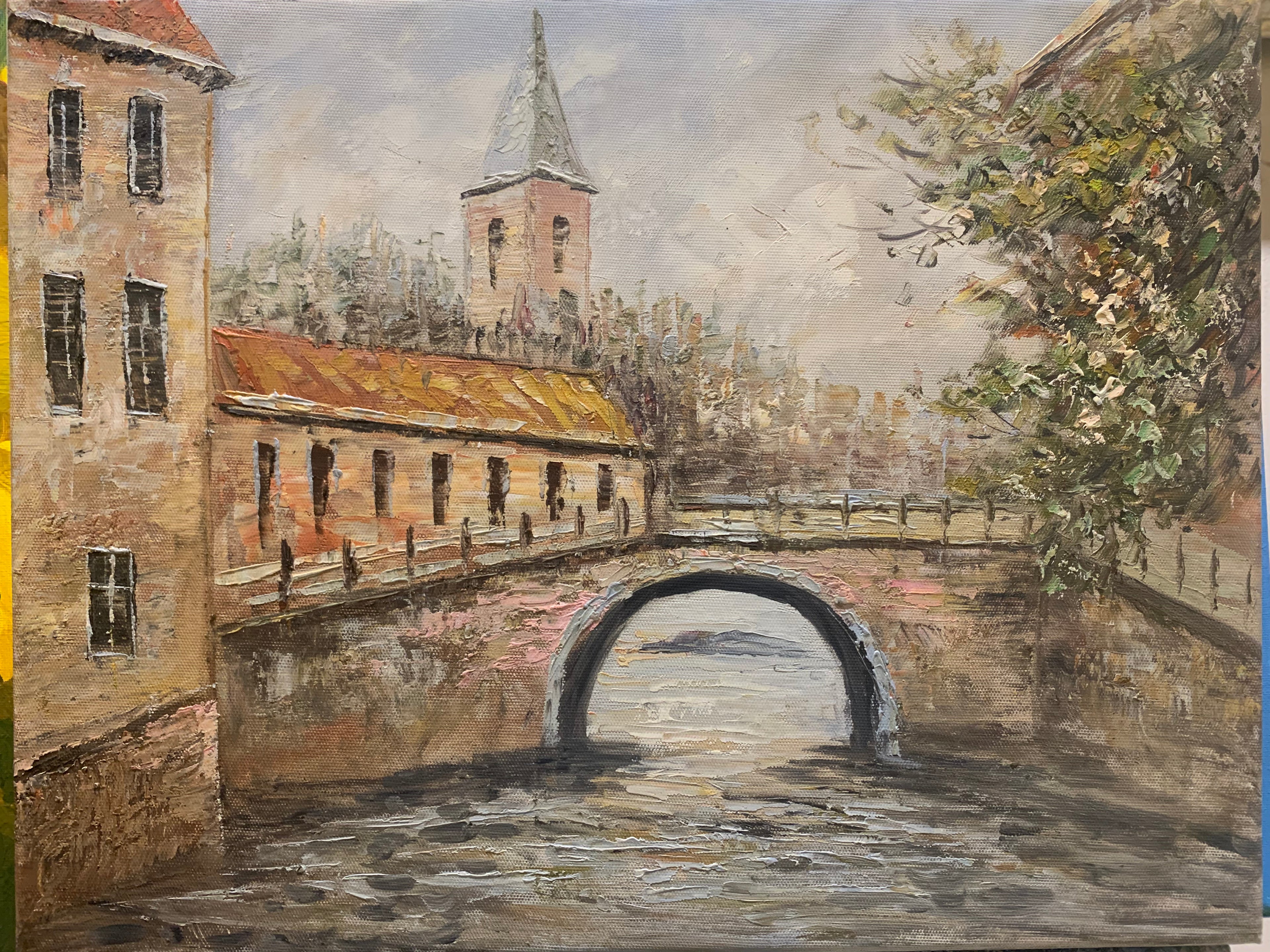 The Tranquil Canal |Exquisitely Hand-Painted by Senior Artists