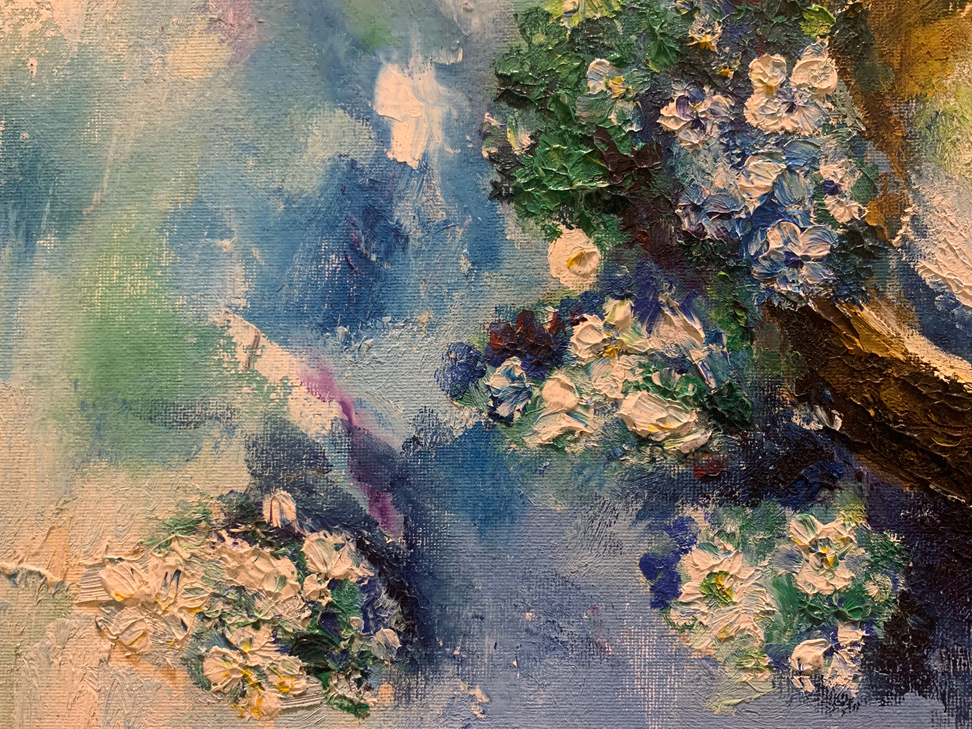Flowers & Moonlit Waters | Exquisitely Hand-Painted by Senior Artists