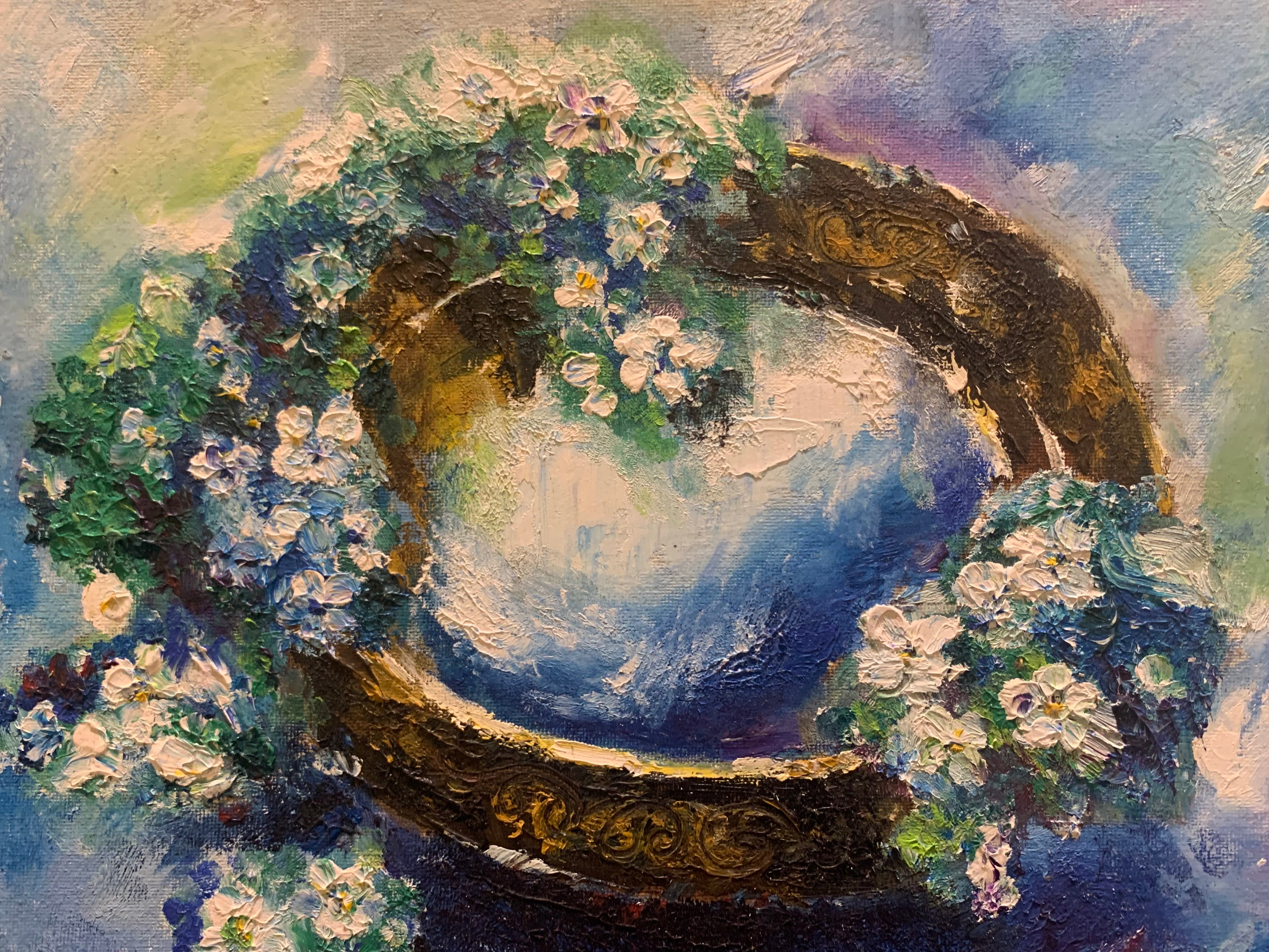 Flowers & Moonlit Waters | Exquisitely Hand-Painted by Senior Artists