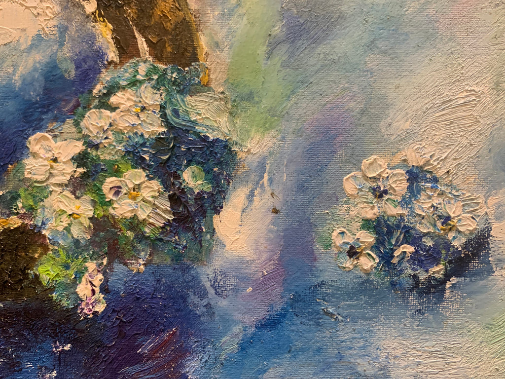 Flowers & Moonlit Waters | Exquisitely Hand-Painted by Senior Artists