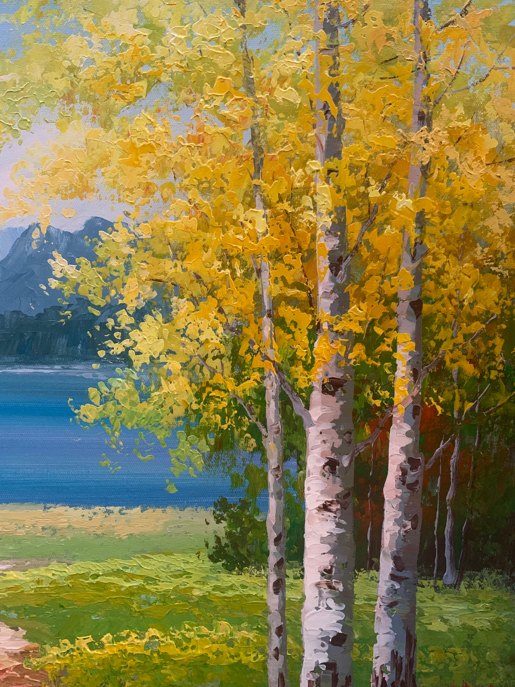 Moonlit Birch Forest | Exquisitely Hand-Painted by Senior Artists