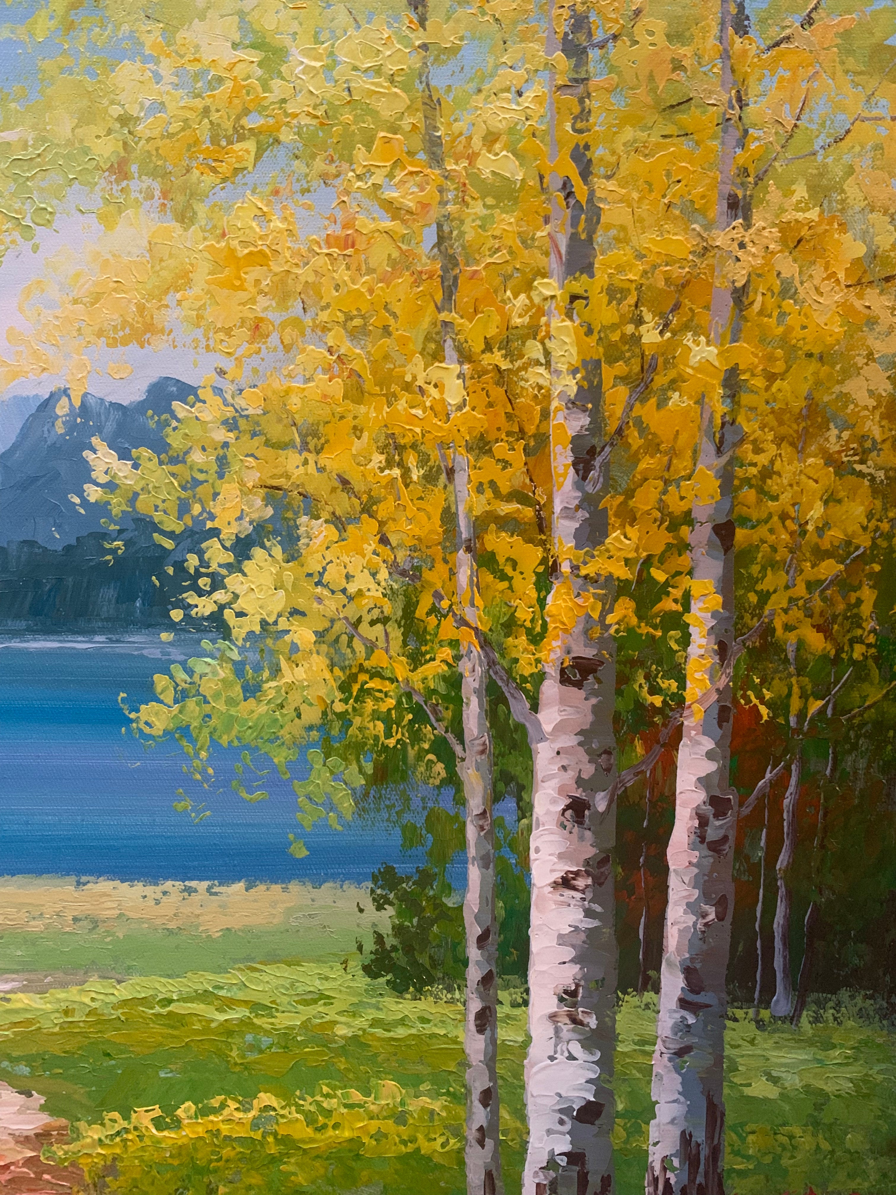 Moonlit Birch Forest | Exquisitely Hand-Painted by Senior Artists