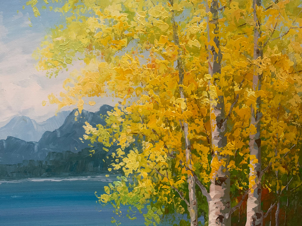 Moonlit Birch Forest | Exquisitely Hand-Painted by Senior Artists