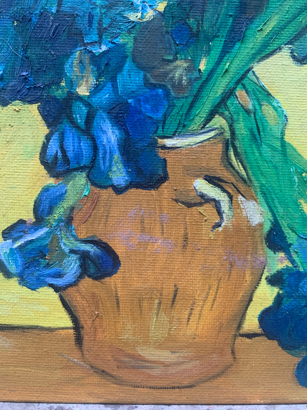 Van Gogh Style Blue Irises— Exquisitely Hand‑Painted by Professional Artists