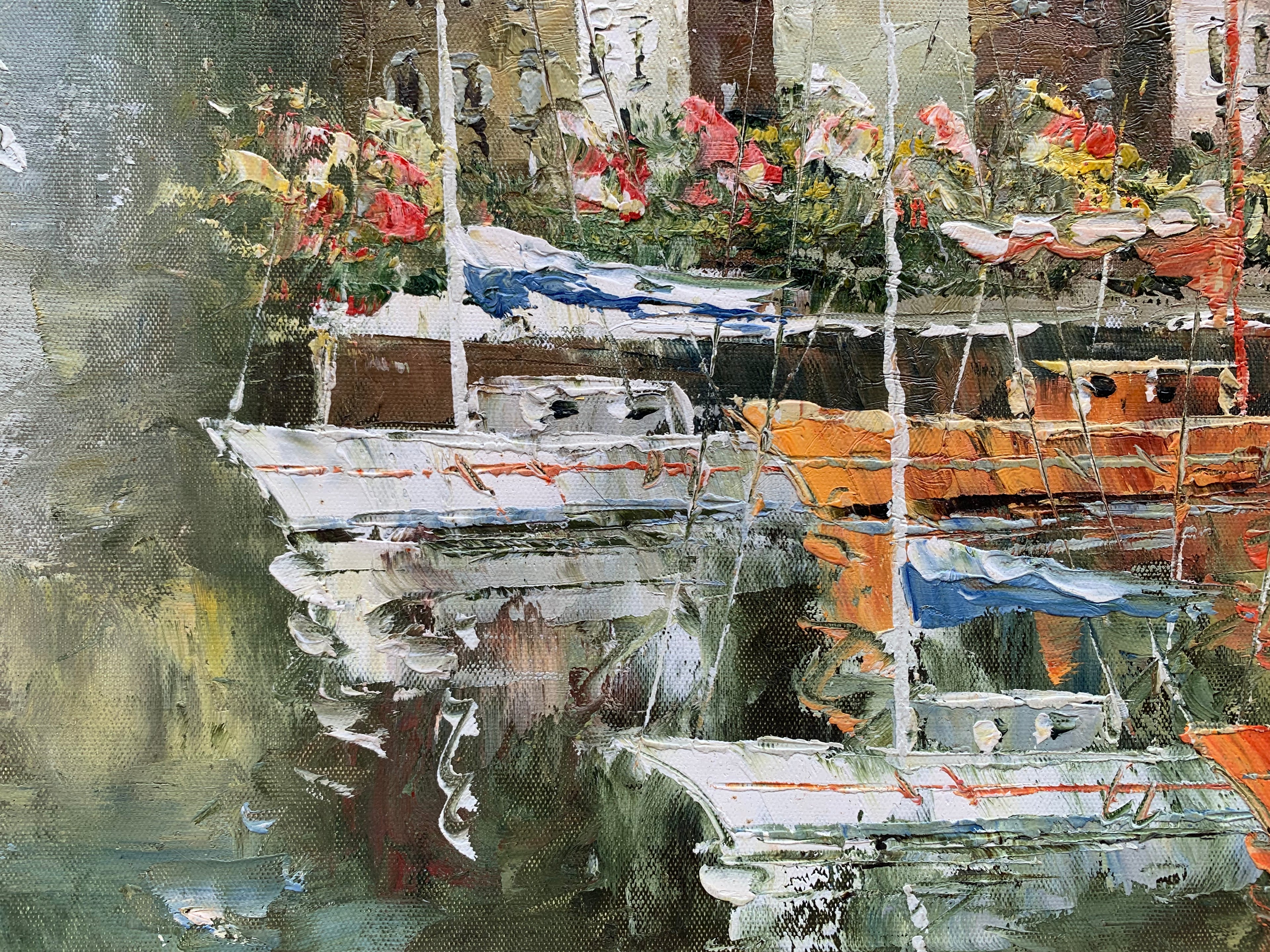 Harbor Town — Hand-Painted by Senior Artists