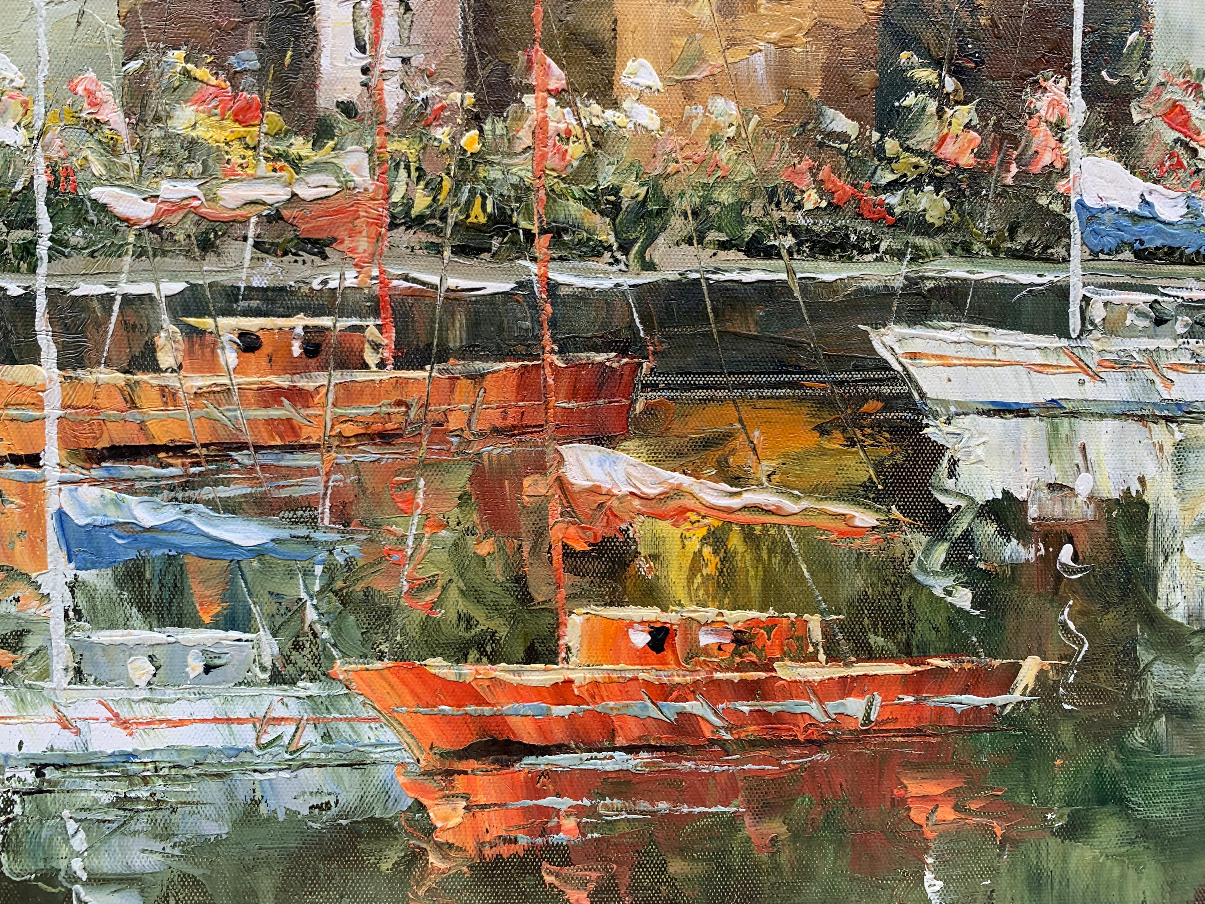 Harbor Town — Hand-Painted by Senior Artists