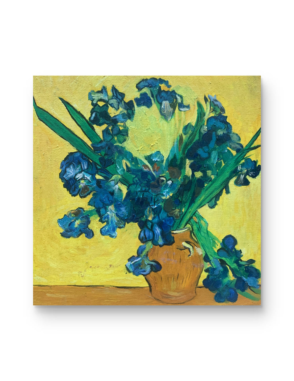 Van Gogh Style Blue Irises— Exquisitely Hand‑Painted by Professional Artists