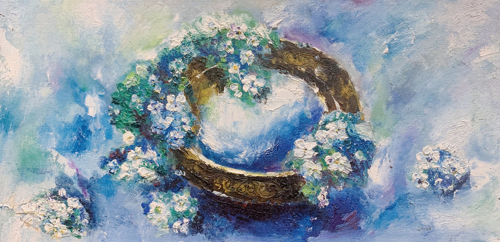 Flowers & Moonlit Waters | Exquisitely Hand-Painted by Senior Artists