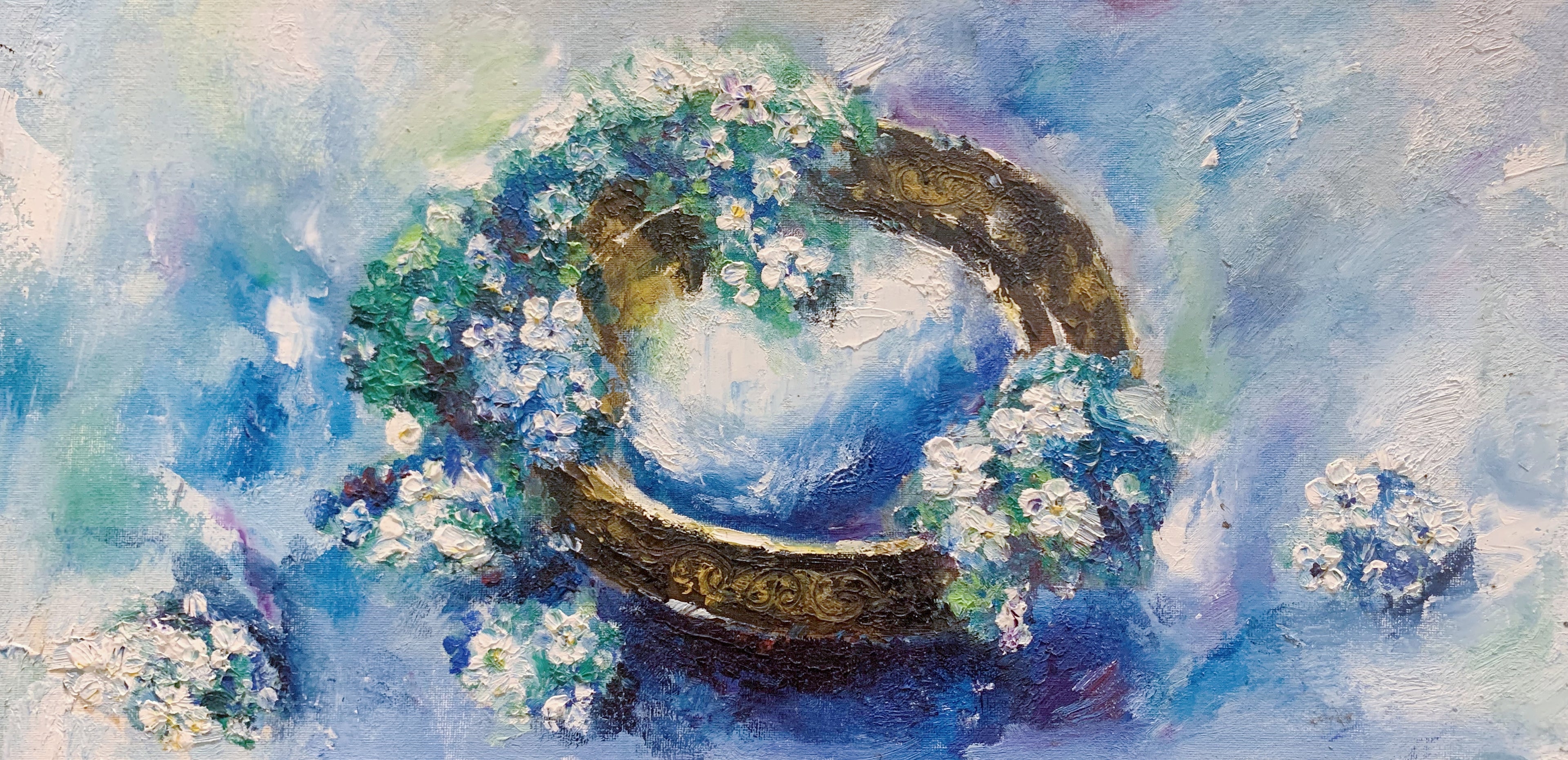 Flowers & Moonlit Waters | Exquisitely Hand-Painted by Senior Artists